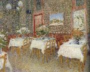 Vincent Van Gogh Interieur of a restaurant